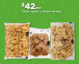 Bodega Aurrerá Tiritas, nachos o totopos de maiz oferta