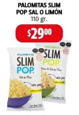 Farmacias Guadalajara Palomitas slim pop sal o limón 110 gr. oferta