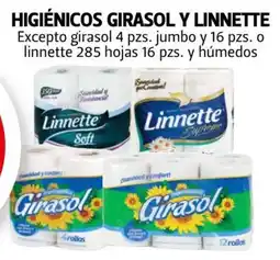 Farmacias Guadalajara Higiénicos girasol y linnette oferta
