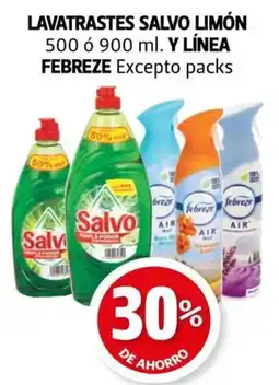 Farmacias Guadalajara Lavatrastes salvo limón y línea febreze oferta