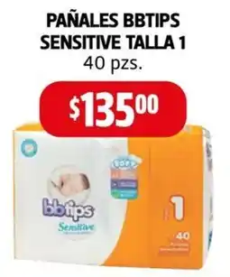 Farmacias Guadalajara Pañales bbtips sensitive talla 1 oferta