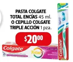 Farmacias Guadalajara Pasta colgate total encías o cepillo colgate triple acción oferta