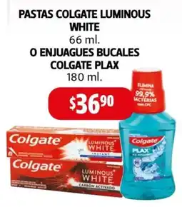 Farmacias Guadalajara Colgate Luminous White o Colgate Plax oferta