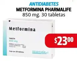 Farmacias Guadalajara Pharmalife Metformina 850 mg oferta