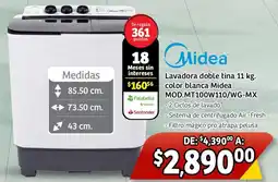 Soriana Mercado Midea Lavadora doble tina 11 kg oferta