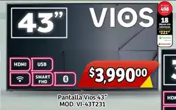 Soriana Mercado VIOS Pantalla 43" oferta