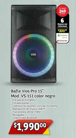 Soriana Mercado Bafle Vios Pro 15" oferta