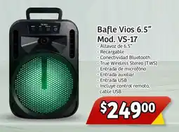 Soriana Mercado Bafle Vios 6.5" Mod. VS-17 oferta