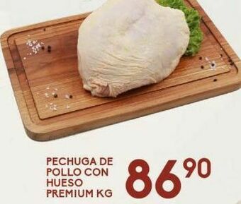 Alsuper Pechuga de pollo con hueso premium x kilo oferta