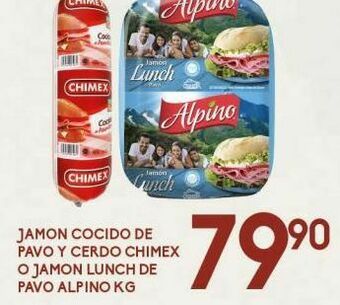 Alsuper Jamón de pavo chimex oferta
