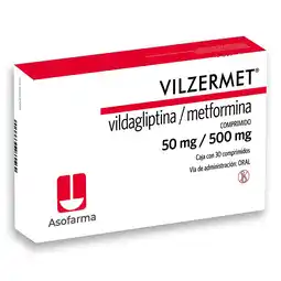 Farmacias Benavides 50 mg Vildagliptina/500 mg Metformina oferta
