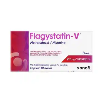 Farmacias Benavides 500 mg Metronidazol + 100,000 UI Nistatina oferta