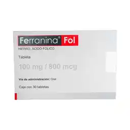 Farmacias Benavides 100 mg Hierro/800 mcg Ácido Fólico oferta