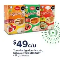 Walmart Daylish tostadas ligeritas de maiz, trigo o cereals oferta