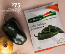 Walmart La Huerta chiles poblanos para rellenar oferta