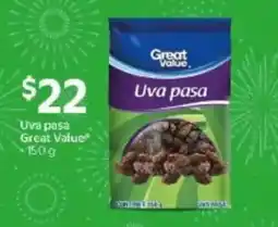 Walmart Great Value uva pasa oferta