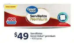 Walmart Great Value servilletas oferta
