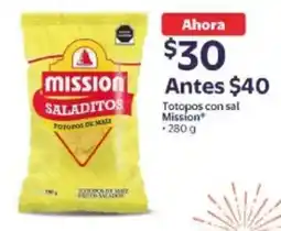 Walmart Mission totopos con sal oferta