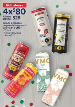 Walmart Smirnoff o VMC bebida alcohólica oferta