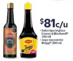 Walmart Crosse & Balckwell salsa tipo inglesa o Maggi jugo sazonador oferta