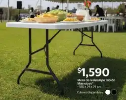 Walmart Mainstays mesa de resina tipo tablon oferta