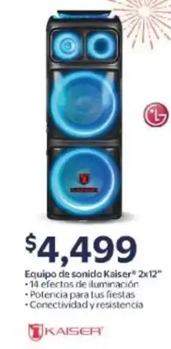 Walmart Kaiser equipo de sonido 2x12 oferta