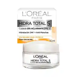 Farmacias Benavides Hidra-Total 5 Crema Facial Cuidado de Día Aclarante con Protector Solar 17+ oferta