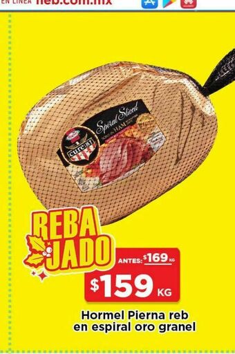 HEB Hormel pierna con hueso en espiral 81 oro 1 kg oferta