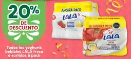 Soriana Híper Todos los yoghurts bebibles lálá fresa o surtidos oferta