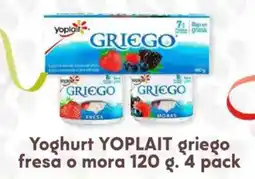 Soriana Híper Yoghurt yoplait griego fresa o mora oferta