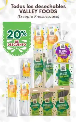 Soriana Híper Todos los desechables valley foods oferta