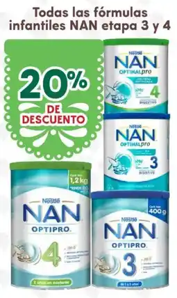 Soriana Híper Todas las fórmulas infantiles NAN etapa 3 y 4 oferta