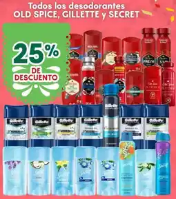 Soriana Híper Todos los desodorantes old spice, gillette y secret oferta