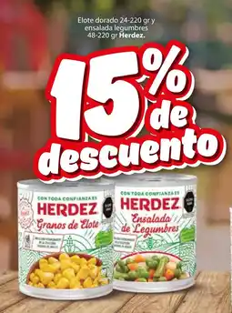 Zorro Herdez elote dorado y ensalada legumbres oferta