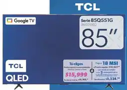 Sam's Club TCL Smart TV 85" oferta