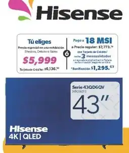 Sam's Club Hisense Smart TV 43" oferta