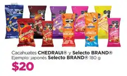 Chedraui Chedraui cacahuates y Selecto japones oferta