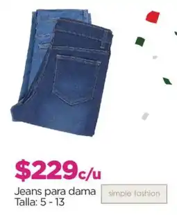 Chedraui Jeans para dama simple fashion oferta