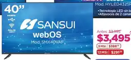 Chedraui Sansui Smart TV webOS 40" oferta