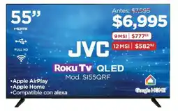 Chedraui JVC Roku TV QLED 55" oferta