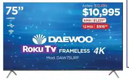 Chedraui DAEWOO Roku TV 4K Frameless oferta