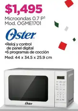 Chedraui Oster microondas 0.7 p³ oferta
