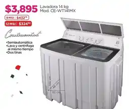 Chedraui Continental lavador 14 kg oferta