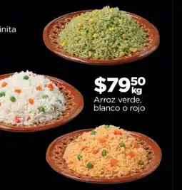 Chedraui Arroz verde, blanco o rojo oferta