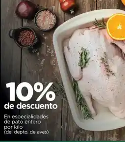 Chedraui En especialidades de pato entero oferta