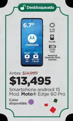 Chedraui Moto Edge 60 Pro oferta