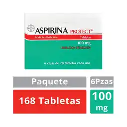 Farmacias Benavides 100 mg Ácido Acetilsalicílico 6 pack oferta