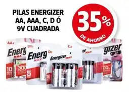 Farmacias Guadalajara Pilas energizer AA, AAA, C, D ó 9V cuadrada oferta