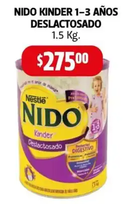 Farmacias Guadalajara Nido Kinder 1-3 años deslactosado oferta
