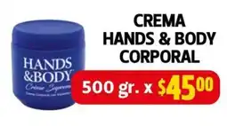Farmacias Guadalajara HANDS & BODY crema body corporal oferta